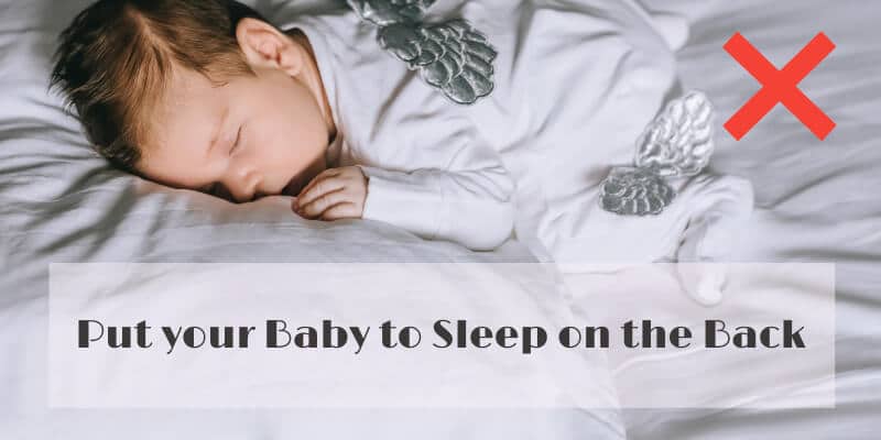 put your baby to sleep on the back